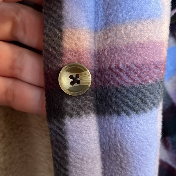 SAGE shacket women’s XXL purple checkered thick Sherpa-like lining - Picture 8 of 14